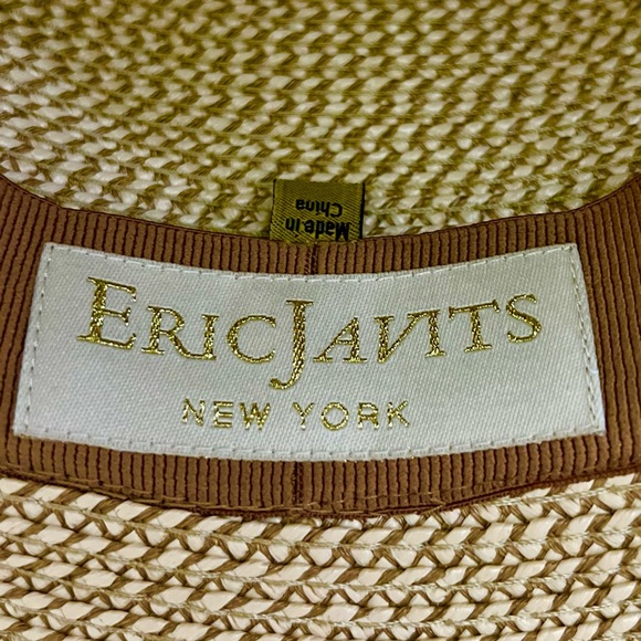 ERIC JAVITS HAMPTON STRAW SUN HAT - Picture 3 of 10